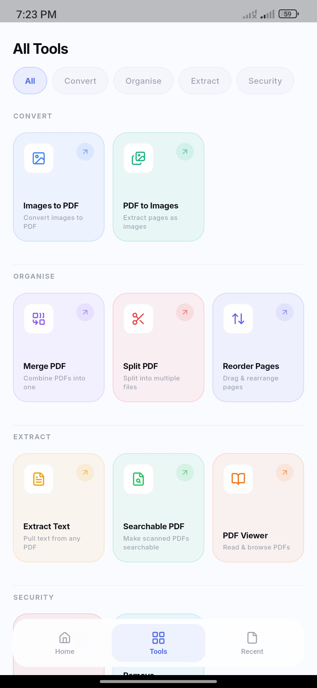 All tools in light mode